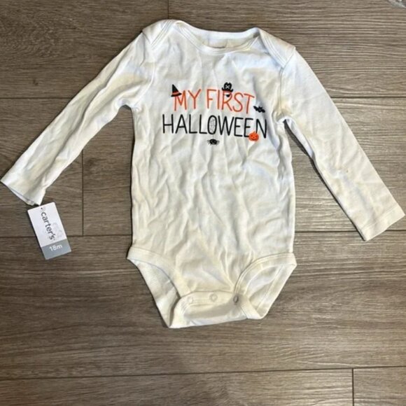 Boys 5 Pc Halloween Set 18 mths Shirts, Bodysuit & Sweatpant Black Gray Bats - Picture 7 of 9